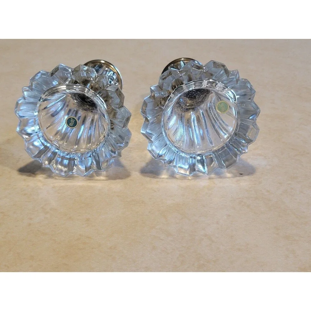 Set Of 2 Vintage Glass Sugar Or Creamer Shakers Japan Glass Patina